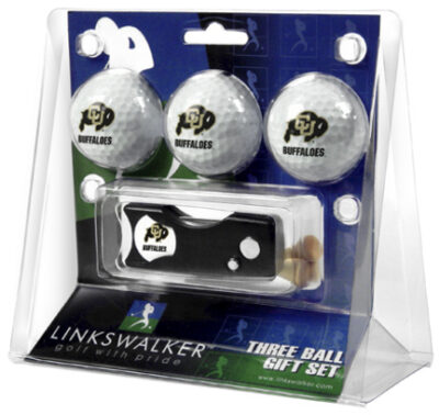 Colorado Buffaloes 3 Golf Ball Gift Pack with Spring Action Tool