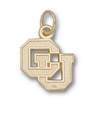 Colorado Buffaloes "CU" 1/2" Charm - 14KT Gold Jewelry