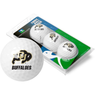 Colorado Buffaloes Top Flite XL Golf Balls 3 Ball Sleeve (Set of 3)