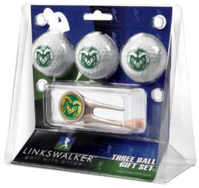 Colorado State Rams 3 Golf Ball Gift Pack with Cap Tool