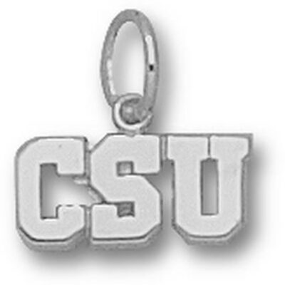 Colorado State Rams "CSU" 3/16" Charm - Sterling Silver Jewelry