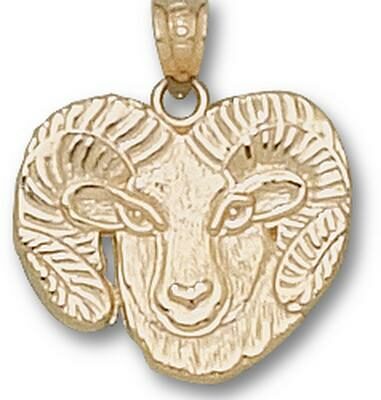 Colorado State Rams Detailed "Ram" Pendant - 10KT Gold Jewelry