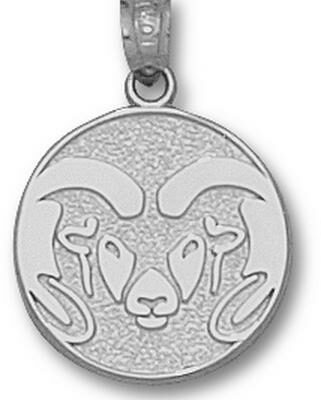 Colorado State Rams Graphic "Ram" 5/8" Pendant - Sterling Silver Jewelry