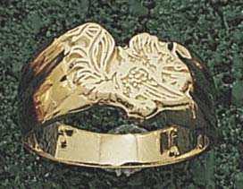 Colorado State Rams "Graphic Ram" Ladies' Ring Size 6 1/2 - 14KT Gold Jewelry