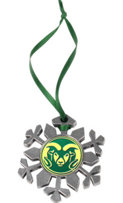 Colorado State Rams Snowflake Ornament (Set of 2)