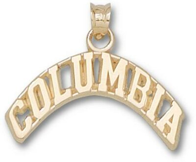 Columbia Lions Arched "Columbia" Pendant - 10KT Gold Jewelry