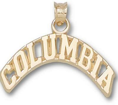 Columbia Lions Arched "Columbia" Pendant - 10KT Gold Jewelry