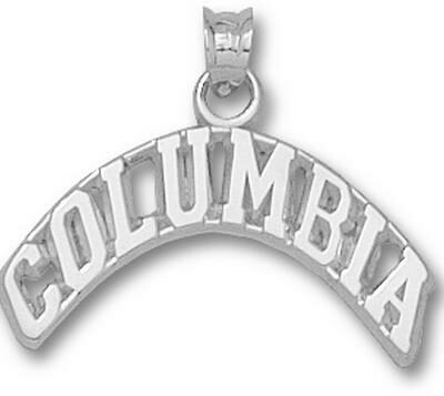 Columbia Lions Arched "Columbia" Pendant - Sterling Silver Jewelry