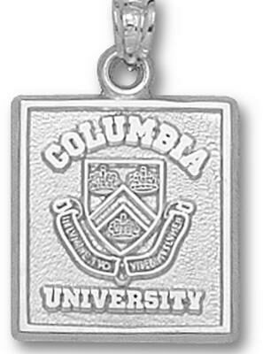 Columbia Lions Square "Seal" Pendant - Sterling Silver Jewelry