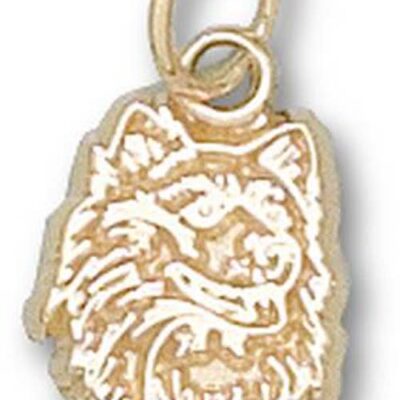 Connecticut Huskies "Huskie Head" 3/8" Charm - 10KT Gold Jewelry