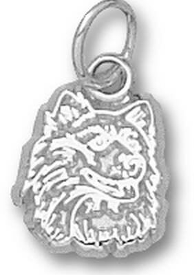 Connecticut Huskies "Huskie Head" 3/8" Charm - Sterling Silver Jewelry