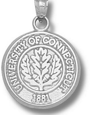 Connecticut Huskies "Oakleaf Seal" Pendant - Sterling Silver Jewelry