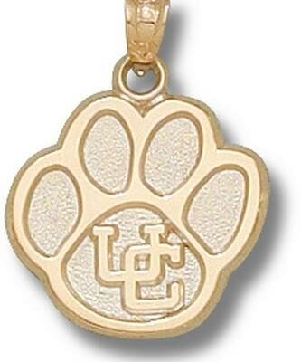 Connecticut Huskies "UC Paw" 5/8" Pendant - 14KT Gold Jewelry