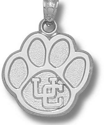 Connecticut Huskies "UC Paw" 5/8" Pendant - Sterling Silver Jewelry