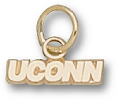 Connecticut Huskies "UConn" 1/8" Charm - 10KT Gold Jewelry