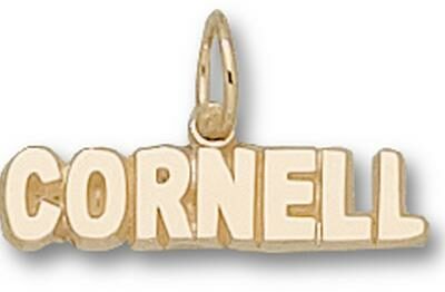 Cornell Big Red Bears "Cornell University" 3/16" Charm - 10KT Gold Jewelry