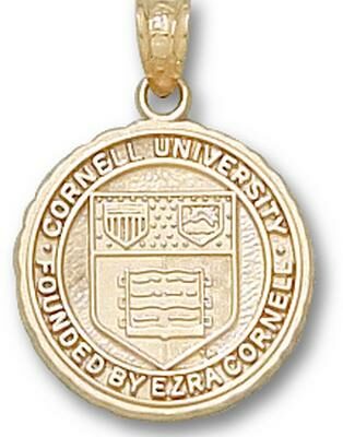 Cornell Big Red Bears "Seal" 5/8" Pendant - 10KT Gold Jewelry