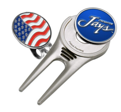 Creighton Blue Jays Divot Tool Hat Clip with Golf Ball Marker (Set of 2)