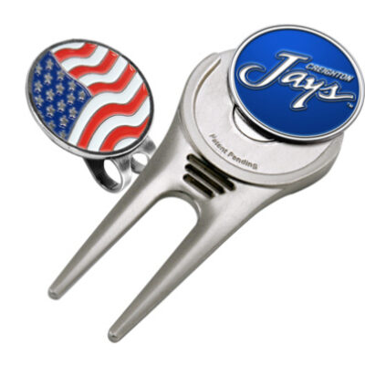 Creighton Blue Jays Divot Tool Hat Clip with Golf Ball Marker (Set of 2)