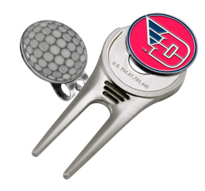 Dayton Flyers Divot Tool Hat Clip with Golf Ball Marker (Set of 2)