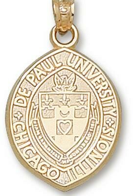 DePaul Blue Demons "Seal" Pendant - 10KT Gold Jewelry