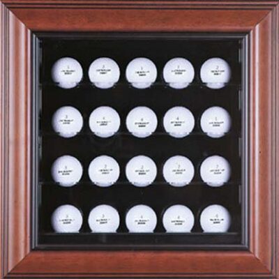 Deluxe 20 Golf Ball Cabinet Style Display Case