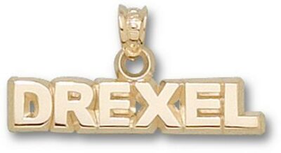 Drexel Dragons Block "Drexel" Pendant - 10KT Gold Jewelry