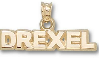 Drexel Dragons Block "Drexel" Pendant - 10KT Gold Jewelry