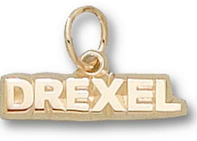 Drexel Dragons "Drexel" 1/8" Charm - 14KT Gold Jewelry