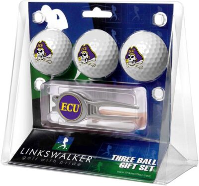 East Carolina Pirates 3 Ball Golf Gift Pack with Kool Tool