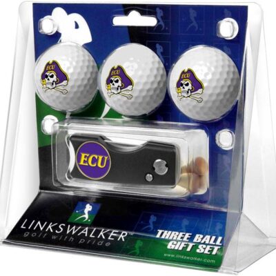 East Carolina Pirates 3 Golf Ball Gift Pack with Spring Action Tool