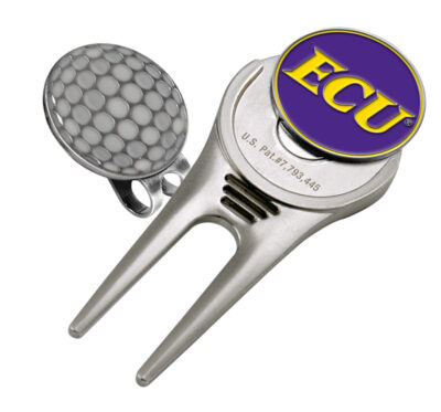 East Carolina Pirates Divot Tool Hat Clip with Golf Ball Marker (Set of 2)