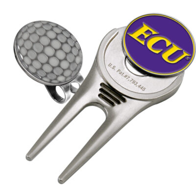 East Carolina Pirates Divot Tool Hat Clip with Golf Ball Marker (Set of 2)