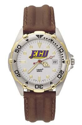 East Carolina Pirates "ECU with Sword" All Star Watch with Leather Band - Men's