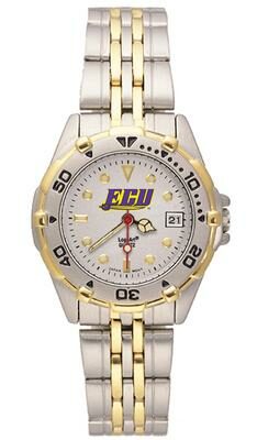 East Carolina Pirates "ECU with Sword" All Star Watch with Stainless Steel Band - Women's