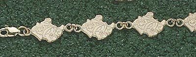 East Carolina Pirates "Petey" 1/2" 7 1/2" Bracelet - 10KT Gold Jewelry