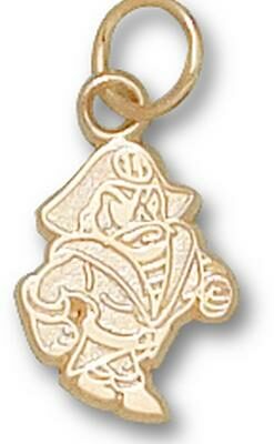 East Carolina Pirates "Petey" 1/2" Charm - 14KT Gold Jewelry