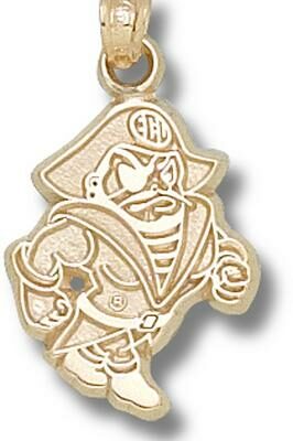 East Carolina Pirates "Petey" 3/4" Pendant - 10KT Gold Jewelry