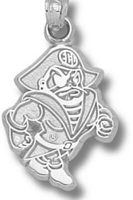 East Carolina Pirates "Petey" 3/4" Pendant - Sterling Silver Jewelry