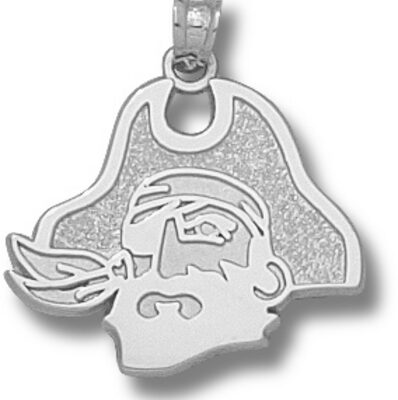 East Carolina Pirates "Pirate Head" 5/8" Pendant - Sterling Silver Jewelry