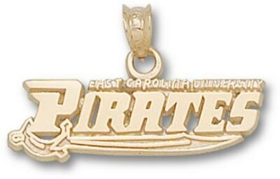 East Carolina Pirates "Pirates" Pendant - 10KT Gold Jewelry