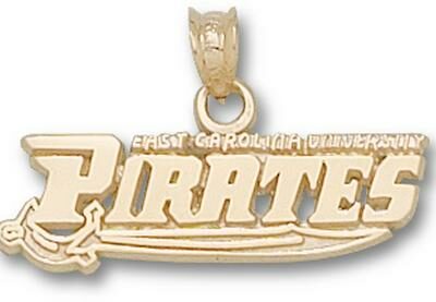 East Carolina Pirates "Pirates" Pendant - 10KT Gold Jewelry