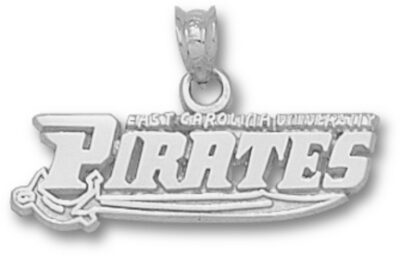 East Carolina Pirates "Pirates" Pendant - Sterling Silver Jewelry