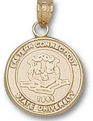 Eastern Connecticut State Warriors "Seal" 9/16" Pendant - 10KT Gold Jewelry