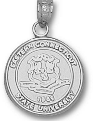 Eastern Connecticut State Warriors "Seal" 9/16" Pendant - Sterling Silver Jewelry