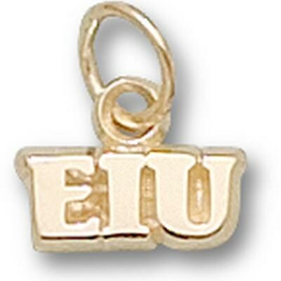 Eastern Illinois Panthers "EIU" 3/16" Charm - 14KT Gold Jewelry