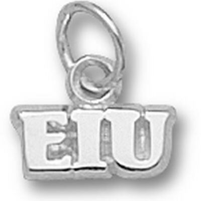 Eastern Illinois Panthers "EIU" 3/16" Charm - Sterling Silver Jewelry