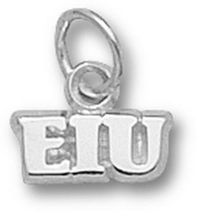 Eastern Illinois Panthers "EIU" 3/16" Charm - Sterling Silver Jewelry