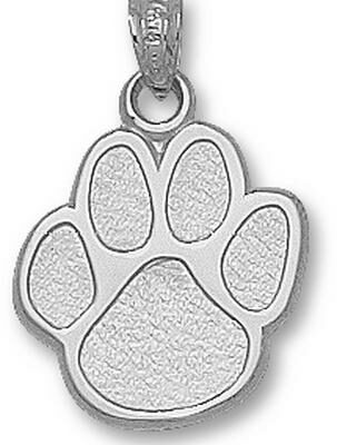 Eastern Illinois Panthers "Paw Print" Pendant - Sterling Silver Jewelry