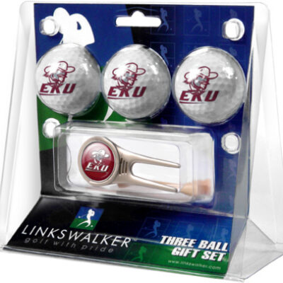 Eastern Kentucky Colonels 3 Golf Ball Gift Pack with Cap Tool